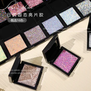 יפנית UV מוצק פאייטים ציפורניים ג 'ל 2021 צבע פלאש יהלום אמנות ציפורן לק נוצץ לכה ג' ל לק Led UV ג ' ל לק 1
