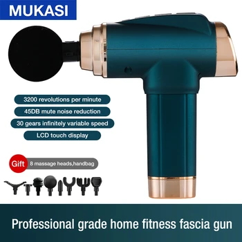 MUKASI עיסוי האקדח חכם רקמות עמוק הרפיה מקצועית הקשה שרירים Fascia האקדח כף יד חשמלי לעיסוי הגוף
