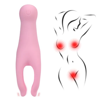 10 מהירויות ויברטור סיליקון הדגדגן לגירוי הפטמה טיזר הפטמה עיסוי צעצועי מין לנשים הגדלת חזה