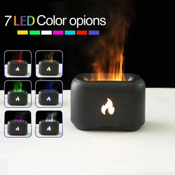 7 צבע הלהבה ארומתרפיה מכשיר אדים 150ml USB ניחוח שמן אתרי רשתות ומפזרים קולי ספריי האדים עבור חדר השינה, המשרד