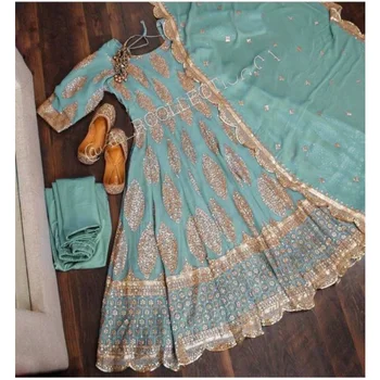 קורטה עבור נשים הודיות Saree ANARKALI SALWAR KAMEEZ אתני שמלת מסיבת תחפושות