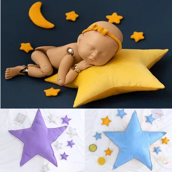 1 סט היילוד צילום אביזרים אביזרים התינוק פוזות של כוכב כרית עם כוכבים קטנים להגדיר תינוקות יריות צילום אביזרים