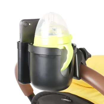 ZK50 עגלת תינוק מחזיק כוס עם טלפון נייד תיבת דו-in-one אוניברסלי בקבוק מים לכוס העגלה מחזיק כוסות