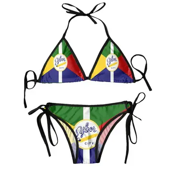 ביקיני סקסי נשים בגד ים פוש-אפ שני חלקים בגדי ים הדגל של Ybor City בגד ים Beachwear ברזילאי