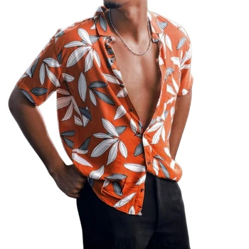 מודפס חולצת הוואי גברים גברים חולצות טה חולצות משלוח חינם הכל בגדים חולצות איש חברתי גדול מותג יוקרה