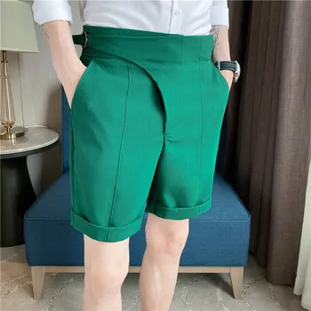 2023 גברים קיץ מכנסי אופנה קוריאנית עסקים מכנסיים קצרים מזדמנים צ ' ינו קצרים המשרד מכנסיים מגניבים לנשימה בגדי קיץ S-3XL
