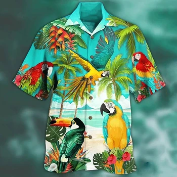 גברים מזדמן חולצת פשתן שרוול קצר חולצת גברים קיץ פרחוני חופשי באגי הוואי הולידי ביץ \ ' טי כפתורי החולצה בסגנון הלאומי