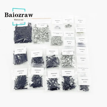 Customizationt Baiozraw מדפסת 3D ברגים מלא קיט DIY פרויקט מחברים את הברגים אגוזים מלא