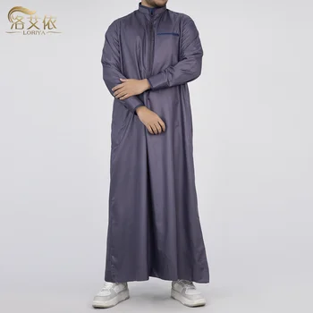 מוסלין ערב הסעודית, פקיסטן Thobes האסלאם Abaya לגברים Kaftan Galabia גברים אופנה דובאי, טורקיה זמן החלוק בגדי גברים