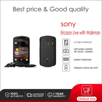 Sony Ericsson Live with Walkman WT19 מחודשים-מקורי 3.2 אינץ ' באיכות של 5 מגה פיקסל טלפון נייד נייד משלוח חינם באיכות גבוהה