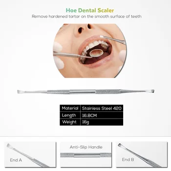 4 יח 'היגיינת שיניים ערכות כלי נגינה שיניים טרטר מגרד Scaler חדו