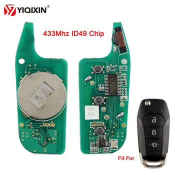 YIQIXIN 30PCS 3 לחצן בשלט רחוק מפתח הרכב PCB המעגל ID49 שבב 433Mhz DS7T-15K601-B עבור פורד Furus מונדיאו פוקוס