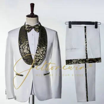 JELTONEWIN בלייזר ערכות ווייט חתונה, חליפות לגברים 2022 האחרון המעיל שאיפה עיצוב רשמית טוקסידו צד החתן תחפושת Homme, Mariage