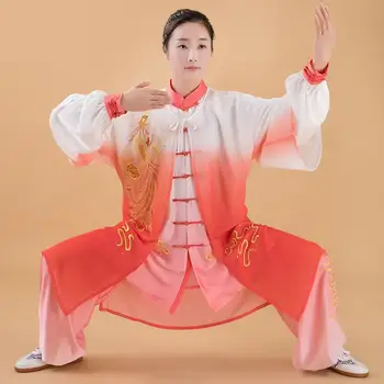 נשים הרך התעמלות טאי צ 'י החליפה נקבה קונג פו, וושו אומנויות לחימה אחידה ביצועים ז' קט מכנסיים מזרחי תרגיל בגדים