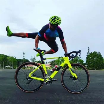 טוויטר ציקלון יריב-22 שמן דיסק בלם גדול סט של גלגלי אלומיניום מקצועיים תחרות עיצוב סיבי פחמן הכביש bike700c