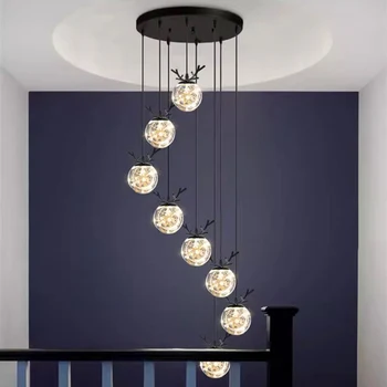 Led אמנות נברשת תליון מנורה אור עיצוב חדר נורדי בבית האוכל המקורה בתקרה תלויה חיים קישוט שולחן ronde lustres