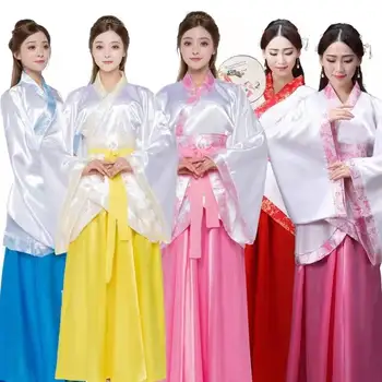 נשים Hanfu תלבושות מסורתיות טאנג חליפת נשים שמלת סאטן גברים שמלת להגדיר פסטיבל האביב ביצועים הבמה ללבוש קוספליי בגדים