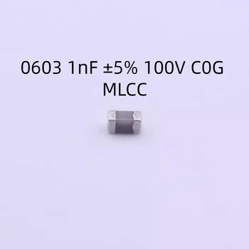4000PCS/הרבה CGA3EAC0G2A102JT000N קבל 0603 1nF ±5% 100V C0G MLCC