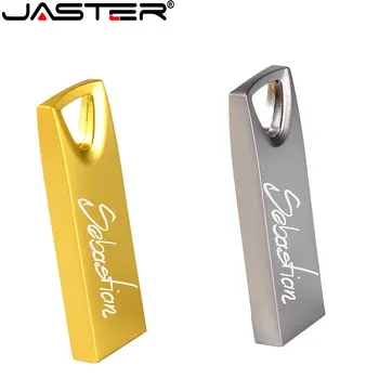 ג ' סטר מיני הזהב כונני הבזק מסוג USB 64GB חינם מותאם אישית לוגו 32GB כונן עט מחזיק מפתחות מקל זיכרון יצירתי מתנה Pendrive 8G