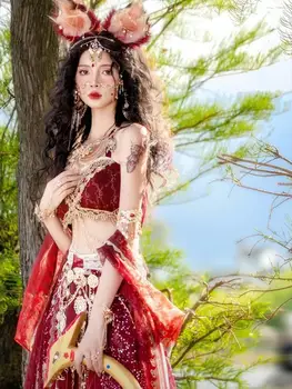 סינית מסורתית בציר Hanfu שמלת הפיה הלאומי סגנון עממי ריקוד שמלת נסיכה נשים Cospaly העתיקה הנסיכה Hanfu