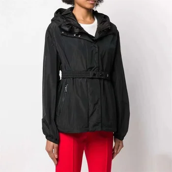 האביב 2023New נשים 'קט חגורת מותן מתאים עם קפוצ' ון אופנה קוריאנית Windproof מעיל דק קרם הגנה בגדים בקיץ