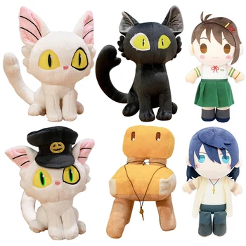 אנימה Suzume לא Tojimari קטיפה בובת צעצוע Daijin Sadaijin חתול שחור ממולא Cosplay אביזרים אוהדים אוסף ילד מתנת יום הולדת.
