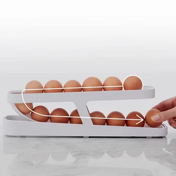מקרר ביצה מתקן כלי מטבח נשלף ביצה אחסון מדף קופסא במקרר קופסא לאחסון