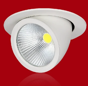 הסיטוניים LED מנורת תא המטען Downlight COB 15W/25W/40W מתכוונן שקוע סופר מבריק מקורה אור לבן חם לבן קר