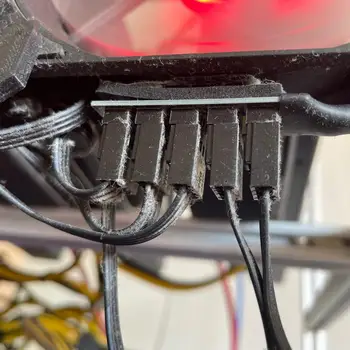 PWM Fan מפצל 1 ל-4/5 4Pin רשת ניילון מאוורר מעבד מתאם חשמל כבל מאריך על שולחן העבודה
