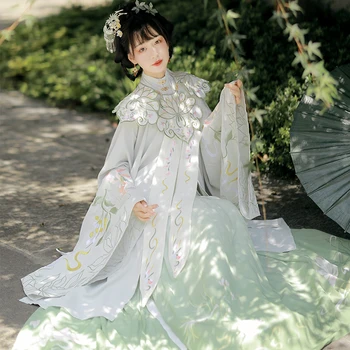הסינית מסורתית בסגנון Hanfu השמלה נשים מזרחיות אלגנטי, רטרו שושלת טאנג פיות ריקוד שמלות העתיקה הנסיכה 3 חתיכה להגדיר