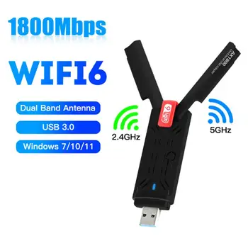 E-ספורט Usb3.0 דונגל Wifi 802.11 ax Dual Band Wireless כרטיס רשת 2.4 g/5ghz Ieee802.11a/b/g/n/ac/גרזן Wifi מתאם Usb 1800mbps
