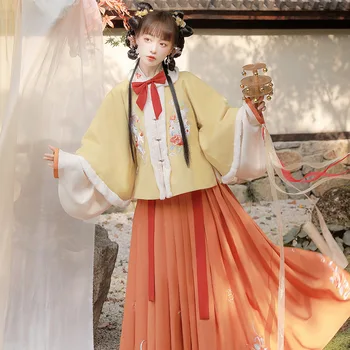 Hanfu נשים בסגנון סיני תלבושת של פולק מסורתי שמלות רקמה פרפר המותניים סוג מזרחיים עתיקים קוספליי