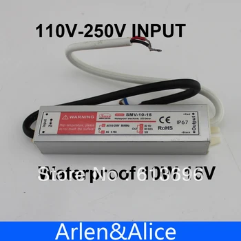 10W 15V 0.67 עמיד למים חיצוני יחיד פלט החלפת ספק כוח LED ac dc 110V~250V קלט