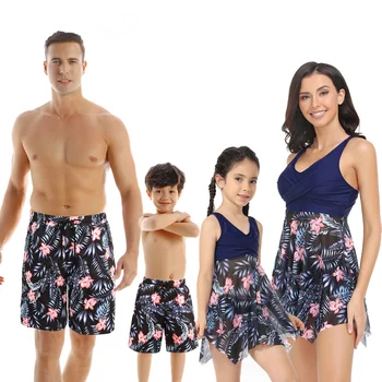 המשפחה בגד ים יבש מהירה לחוף מכנסיים לילדים בגדי חול הוואי גלישה תנועה פנאי הדפסת בגדי ים הנסיעה החדש.