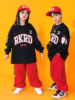 הילדים של רחוב בגדי ריקוד היפ-הופ הסוודר Hiphop בנים ביצועים תחפושת 110-170cm גובה