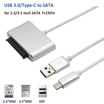 USB 3 SATA במתאם SATA להקליד C מתאם USB SATA ממיר תמיכה 2.5 3.5 אינץ ' חיצוני דיסק קשיח SSD עבור Mackbook Pro המחשב