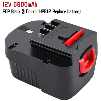 【לשדרג 6800mAh】12V 6800Ah Batterie לשפוך שחור & דקר Batterie HPB12 FSB12 FS120B FS120BX A12 A1712