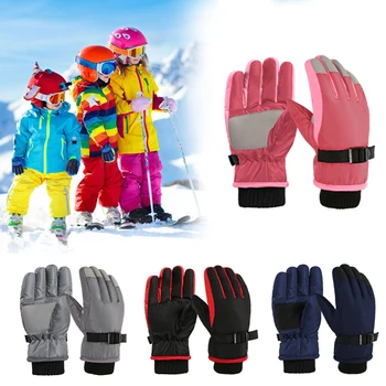 חדש Windproof חם סקי רכיבה כפפות חורף חיצונית, רכיבה על ילדים שלג, החלקה על סנובורד ילדים עמיד למים לנשימה כפפות