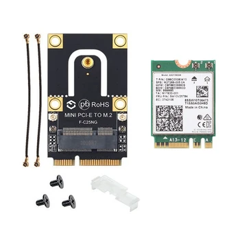 M. 2 Mini PCI-E מתאם עם WiFi 6E AX210 כרטיס אלחוטי 5374Mbps 802.11 AX 2.4 G/5Ghz/6Ghz BT5.2, Mini PCIE AX210
