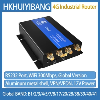 Multi יישום שדה IP30 4G תעשייתי הנתב האלחוטי RS232 1WAN+1LAN DC 12V שמירה תקשורת טורית שרת VPN APN