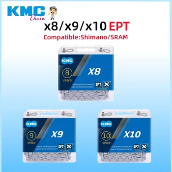 KMC X8 X9 X10 EPT למנוע חלודה שרשרת אופניים 8 9 10 MTB דרך שרשרת אופניים עם זה מהר-קישור עבור Shimano SRAM חלקים
