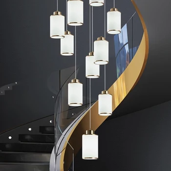 Led אמנות נברשת תליון מנורה אור עיצוב חדר נורדי בבית האוכל המקורה בתקרה תלויה חי תעשייתי נברשת הסולם
