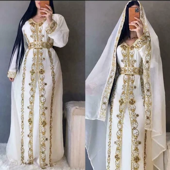 דובאי חרוזים שמלה הערבי חלוק מסיבה מעולה השמלה 56 ס 