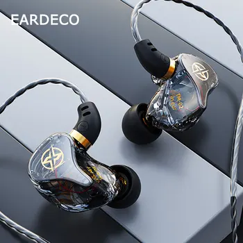 EARDECO איכות בס Wired אוזניות ספורט אוזניות אוזניות אוזניות עם מיקרופון In Ear סטריאו אוזניות Hifi אוזניות לנייד