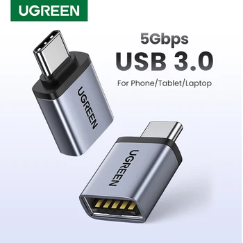 UGREEN 3.0 USB OTG מתאם מסוג C למתאם USB נקבה ממיר ברק 3 עבור ה-Macbook pro אוויר Xiaomi Samsung S20 S10 OTG