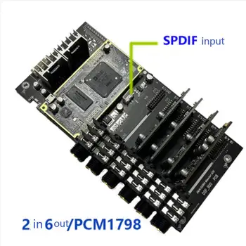 ADSP21489 פיתוח לוח DSP המחיצה ADC PCM1804 קלט +DAC PCM1798 פלט 4 ב6 / 8 החוצה מעבד B4-007