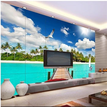 beibehang HD 3D התיכון נוף הטלוויזיה רקע ציור דקורטיבי קיר הסלון, חדר השינה טפט הנייר דה parede סלה
