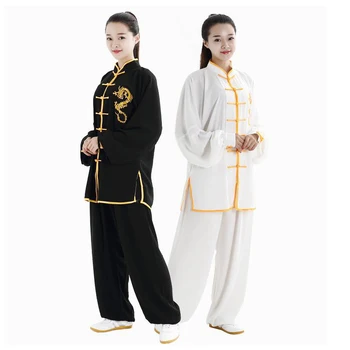 אומנות לחימה אחידה קונג פו חליפות שרוול ארוך טאי צ 'י בגדים סינית מסורתית עממית טאי צ' י חוצות הליכה בבוקר Sprots
