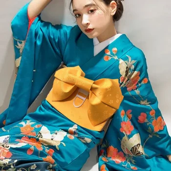 קימונו יפני אובי רטרו בסגנון מחוך יאקאטה חגורה קלאסית גיישה קימונו חגורת המותניים נשים שמלה בעיצוב קשת לקשור חגורות.