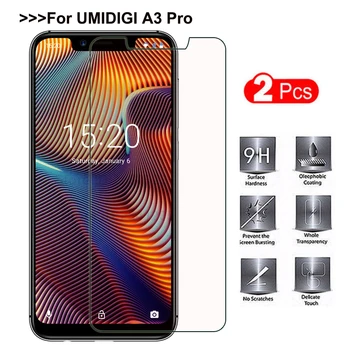 2PCS זכוכית מחוסמת UMIDIGI A3 Pro מגן מסך טלפון חכם פיצוץ הוכחה סרט מגן טלפון נייד עבור UMIDIGI A3 Pro
